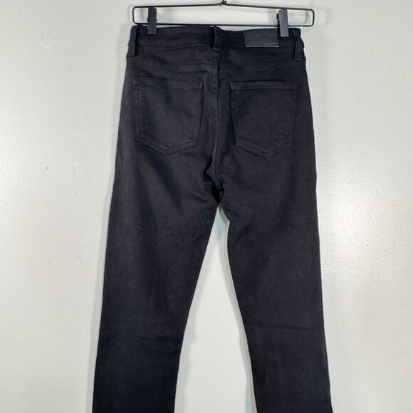 Pistola Black Colleen Split Hem Jeans High Rise Straight Leg Womens Size 26 - Picture 7 of 11